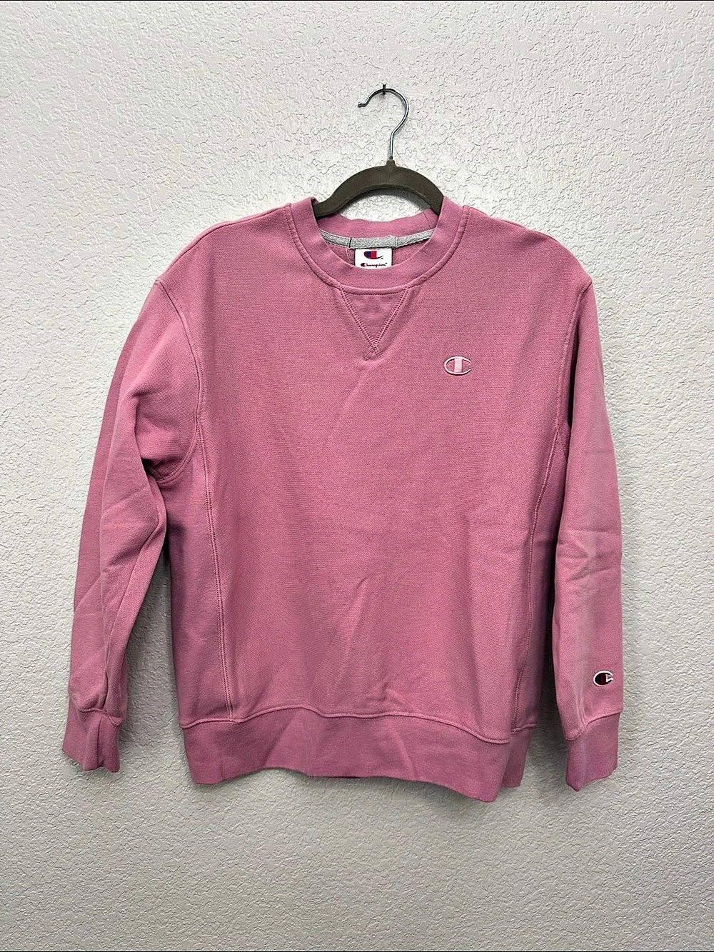 Champion Reverse Weave Crewneck Sweatshirt Pink Small